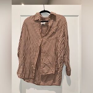 Brown plaid American eagle flannel